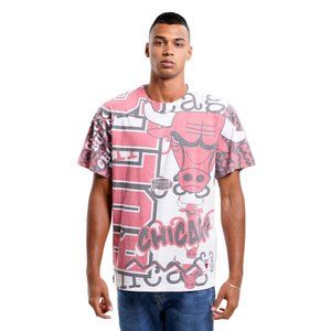 Mitchell & Ness Chicago Bulls Jumbotron 2.0 Sublimated Tee T-Shirt Size Medium